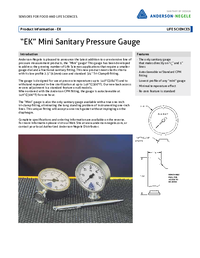Thumbnail of document Data Sheet - EK Series Pressure Gauge